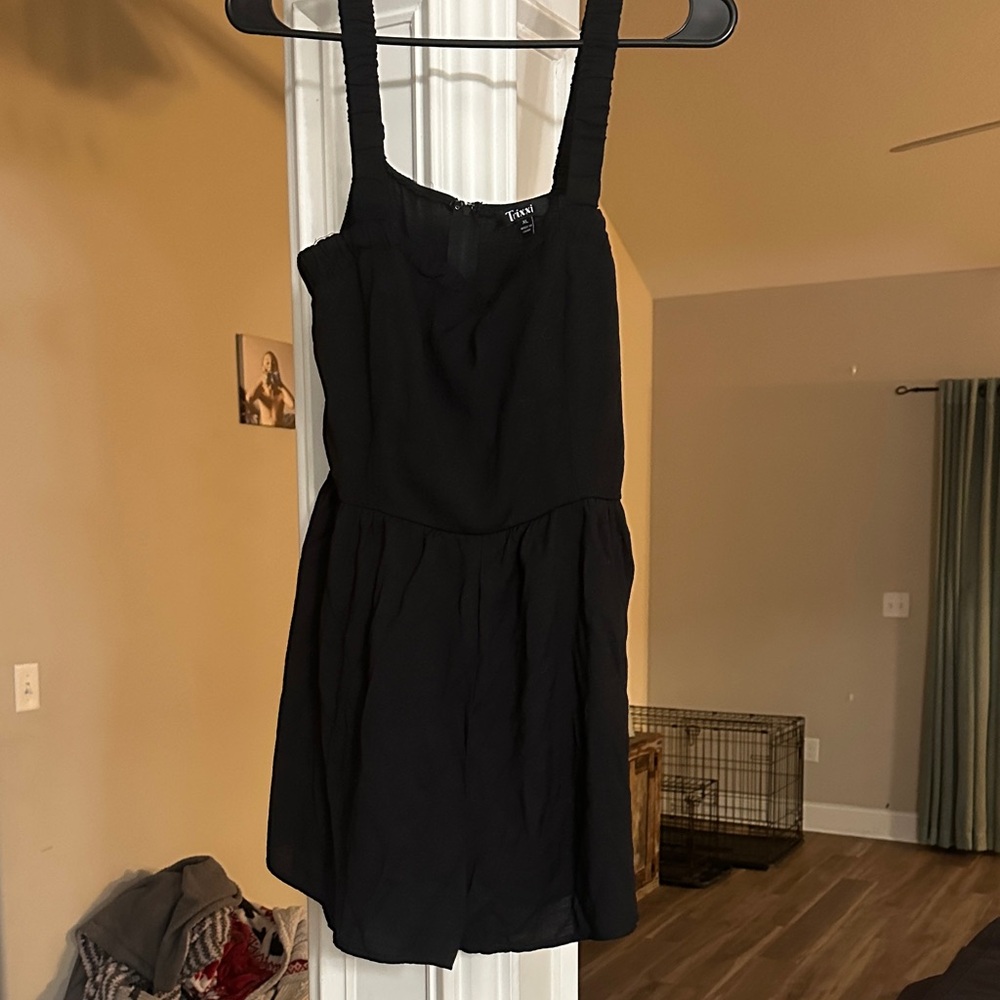 Forever 21 Black Mini Dress with Ruched Straps